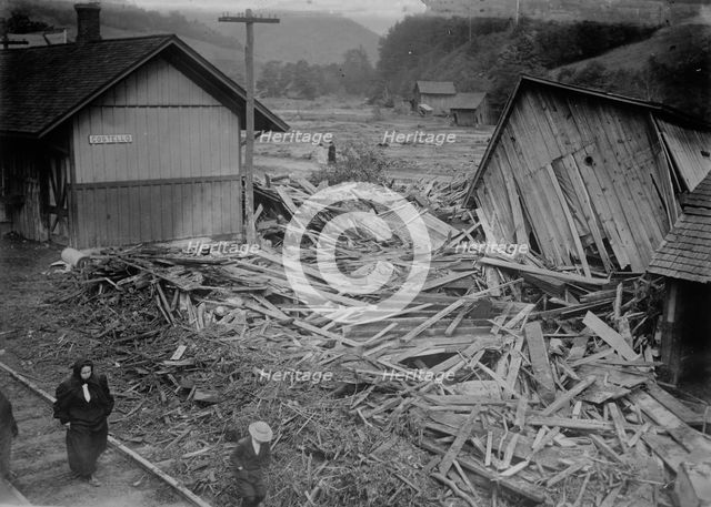 RR Station, Costello, After Flood, between c1910 and c1915. Creator: Bain News Service.