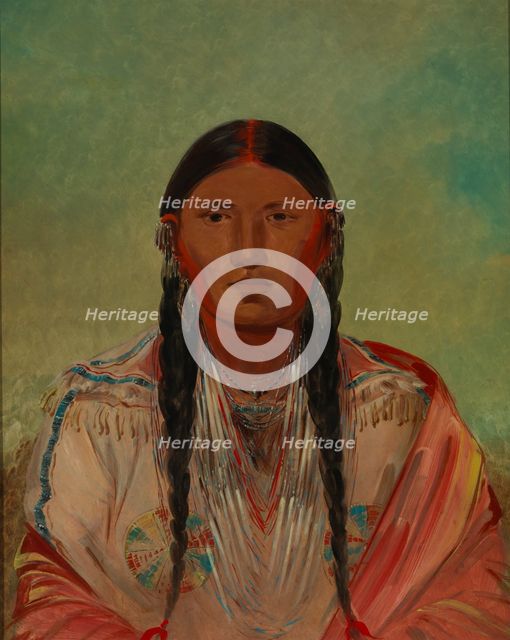 Ru-ton-wee-me, Pigeon on the Wing, 1844. Creator: George Catlin.