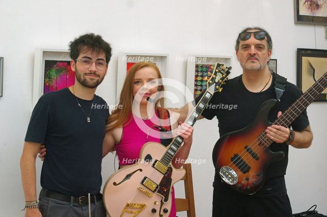 Ruta Di, Finn Genockey, Giovanni Crescenzi, , Clocktower Cafe Jazz Club, Croydon, London, July 2025. Creator: Brian O'Connor.