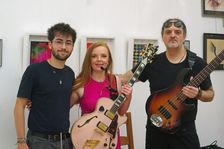 Ruta Di, Finn Genockey, Giovanni Crescenzi, , Clocktower Cafe Jazz Club, Croydon, London, July 2025. Creator: Brian O'Connor