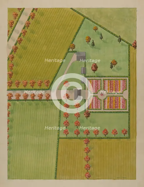 Rutgers Estate and Garden, c. 1936. Creator: Helen Miller.