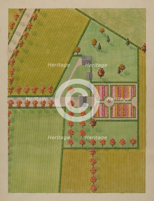 Rutgers Estate and Garden, c. 1936. Creator: Helen Miller.
