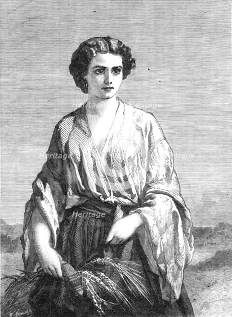 "Ruth", by A. Johnston, from the exhibition of the British Institution, 1864. Creator: W Thomas.
