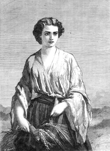 "Ruth", by A. Johnston, from the exhibition of the British Institution, 1864. Creator: W Thomas