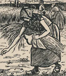Ruth Gleaning 1919. Artist: Lucien Pissarro