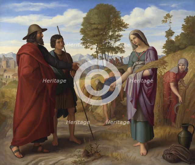 Ruth in Boaz's Field, 1828. Artist: Schnorr von Carolsfeld, Julius (1794-1872)