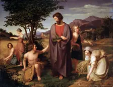 Ruth in Boaz's Field 19th century. Creator: Blanc, Louis Ammy (1810-1885)
