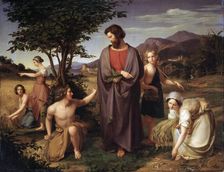 Ruth in Boaz's Field 19th century. Creator: Blanc, Louis Ammy (1810-1885)