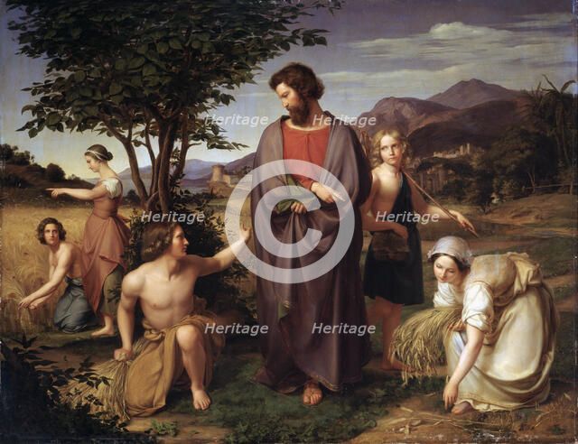 Ruth in Boaz's Field', 19th century.  Creator: Blanc, Louis Ammy (1810-1885).