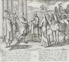 Ruy Velazquez Asks Gonzalo Gustos to Deliver a Letter to King Almanzor of Cordoba, 1612. Creator: Antonio Tempesta