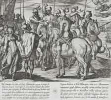 Ruy Velazquez Gives the Infantes Their Orders, Having Prepared an Ambush by the Moors, 1612. Creator: Antonio Tempesta