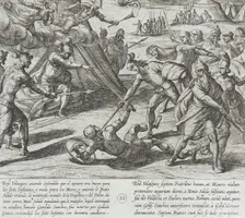 Ruy Velazquez Orders the Death of Nuño Salido, Gonzalez Gomez Comes to His Aid and Kills..., 1612. Creator: Antonio Tempesta