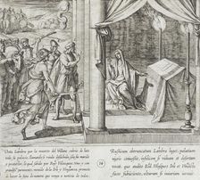 Ruy Velazquez Promises Doña Lambra that He Will Avenge the Death of the Villager, 1612. Creator: Antonio Tempesta