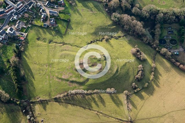 Ruardean Castle, the earthwork remains of a fortified manor house, Gloucestershire, 2019. Creator: Damian Grady.