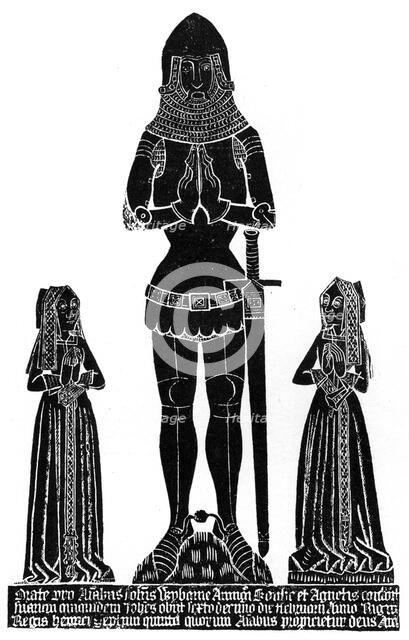 Rubbing of a medieval engraved brass, c1490 (1901). Artist: Unknown