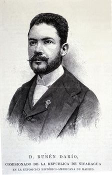 Rubén Darío. (Felix Rubén García Sarmiento). (1867 - 1916), Nicaraguan poet and writer