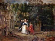 Rubens and Helene Fourment in the Garden , ca 1631. Creator: Rubens, Pieter Paul (1577-1640)