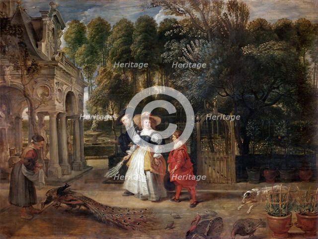 Rubens and Helene Fourment in the Garden , ca 1631. Creator: Rubens, Pieter Paul (1577-1640).