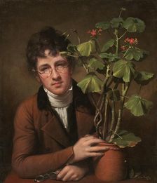 Rubens Peale with a Geranium, 1801. Creator: Rembrandt Peale