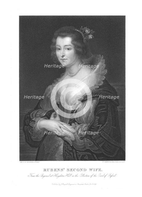 'Rubens' Second Wife', (mid-late 18th century). Creator: Francesco Bartolozzi.