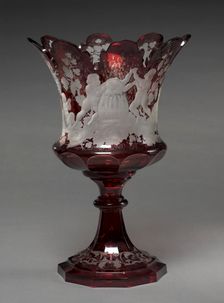 Ruby Vase, 1800s. Creator: Unknown