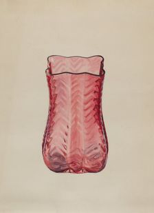Ruby Vase, c. 1936. Creator: Ralph Atkinson