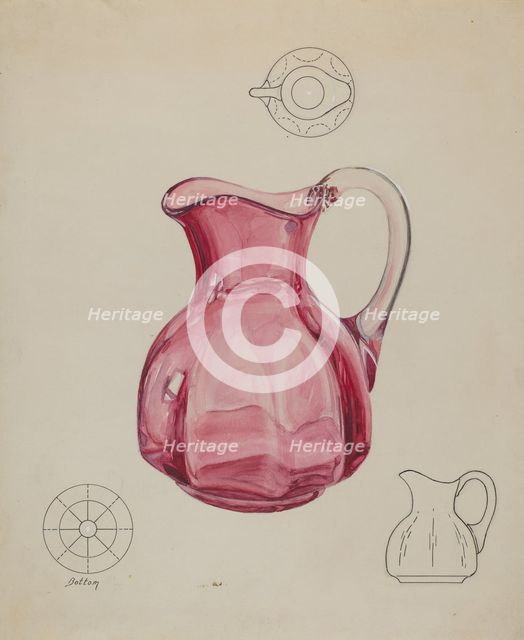 Ruby Pitcher, c. 1936. Creator: Ralph Atkinson.