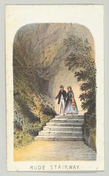 Rude Stairway, from the series, Views in Central Park, New York, Part 2, 1864. Creator: Louis Prang