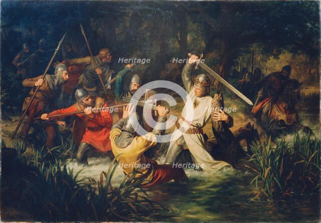 Rudolf of Habsburg in mortal danger, 1872. Creator: Löffler-Radymno, Leopold Edler von (1827-1898).