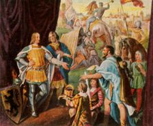 Rudolf of Habsburg receives the news of his election as king of Germany, 1273, (1936). Creator: Unknown