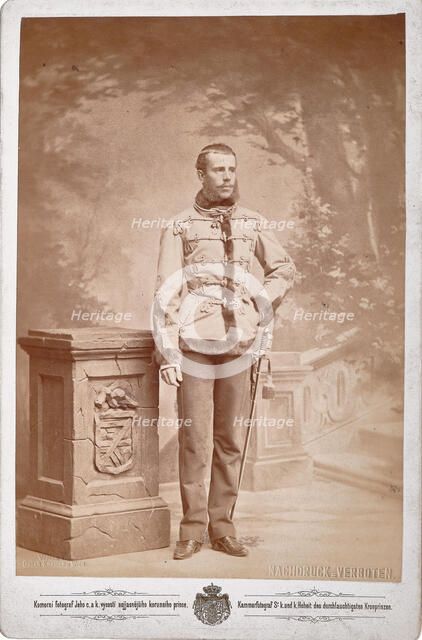 Rudolf, Crown Prince of Austria (1858-1889), ca 1880-1885. Creator: Photo studio C. K. Dvorni Prague.