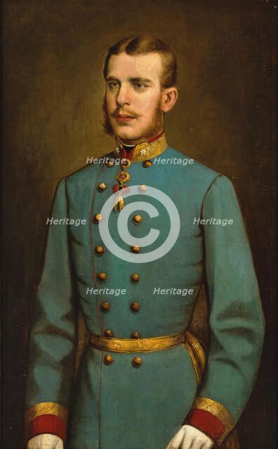 Rudolf, Crown Prince of Austria (1858-1889) in the uniform of a Major General, with the..., c1880. Creator: Anonymous ().