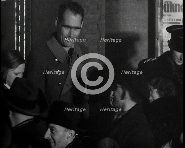 Rudolf Hess Collecting for Charity, 1930s. Creator: British Pathe Ltd.