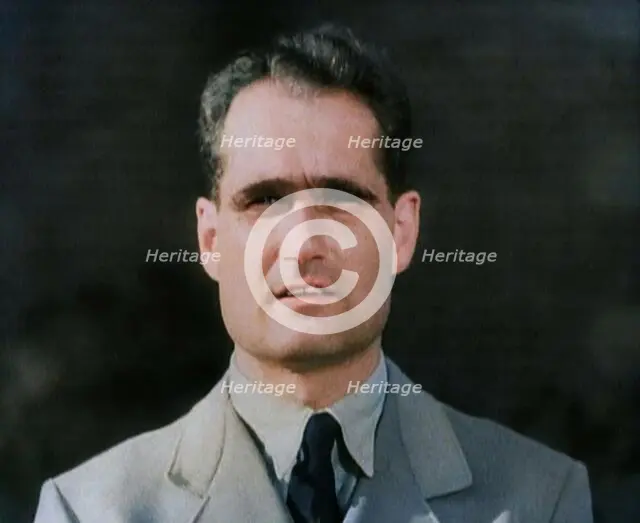 Rudolf Hess Giving a Speech, 1930s. Creator: British Pathe Ltd.