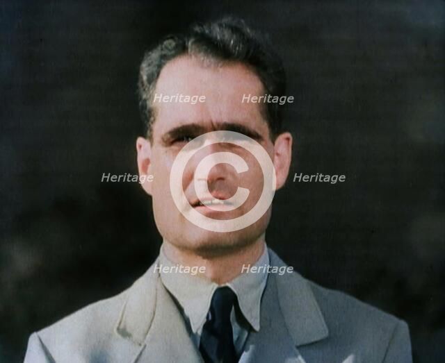 Rudolf Hess Giving a Speech, 1930s. Creator: British Pathe Ltd.