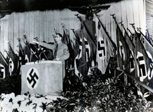 Rudolf Hess, Nazi deputy leader, speaking at the Sportpalast, Berlin, 1939