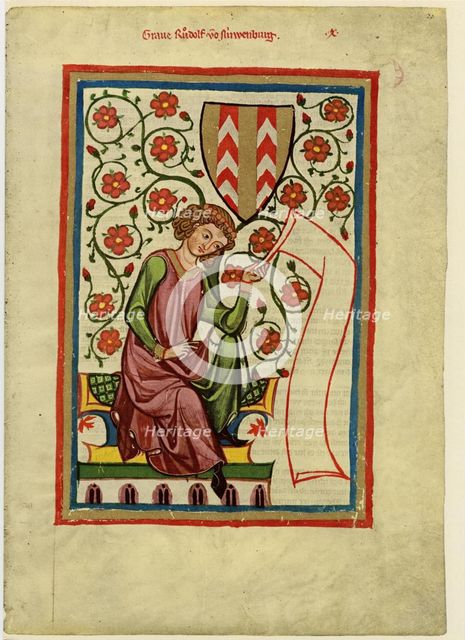Rudolf II of Fenis (From the Codex Manesse), Between 1305 and 1340. Artist: Anonymous  