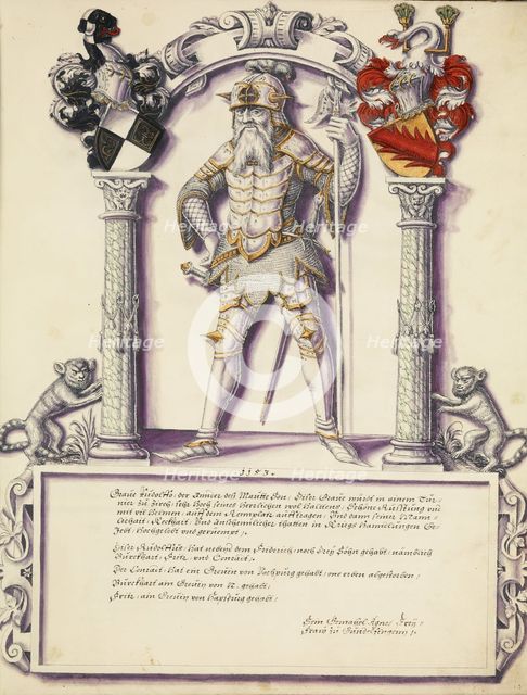 Rudolf II Hohenzollern; Chronicle of the Hohenzollern Family, about 1572. Creator: Jorg Ziegler.