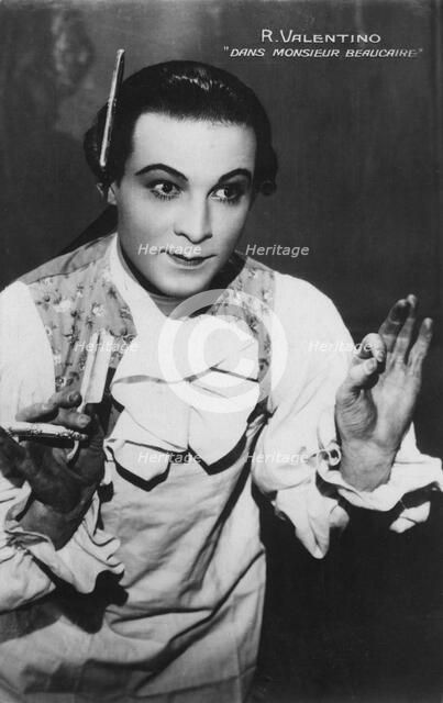 Rudolph Valentino (1895-1926), Italian actor, c1920s. Artist: Unknown