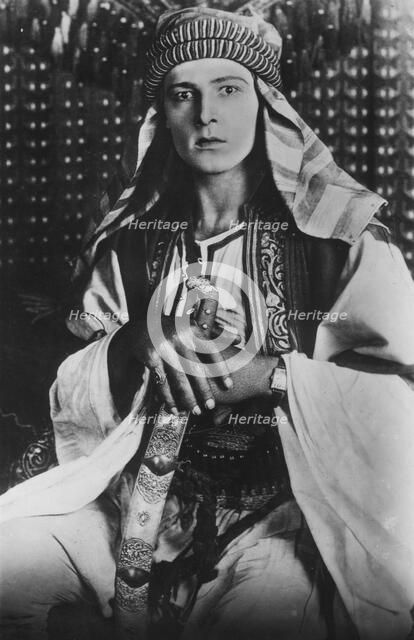 Rudolph Valentino (1895-1926) in 'The Sheikh', 1921. Artist: Unknown