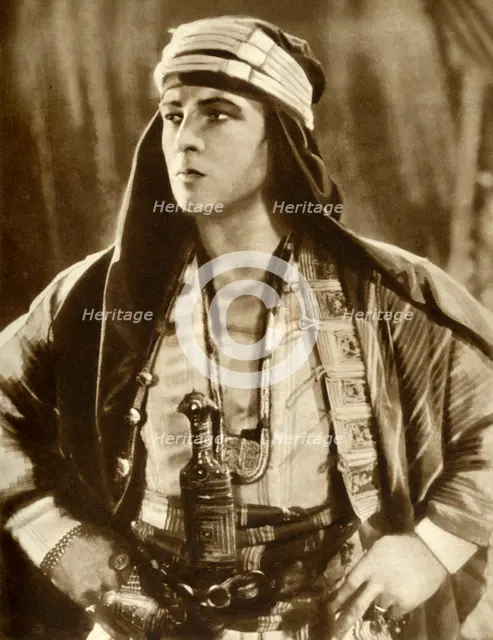 Rudolph Valentino in "The Sheik", 1921, (1935). Creator: Unknown.