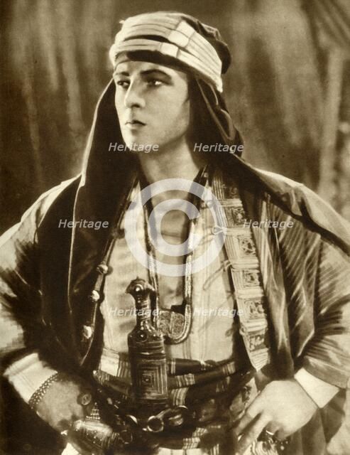 Rudolph Valentino in "The Sheik", 1921, (1935). Creator: Unknown.
