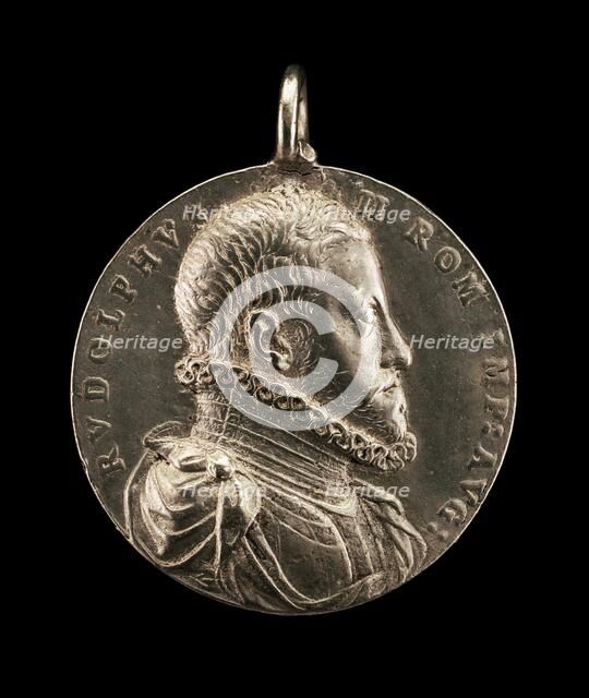 Rudolph II, 1552-1612, Holy Roman Emperor 1576 [obverse]. Creator: Antonio Abondio.