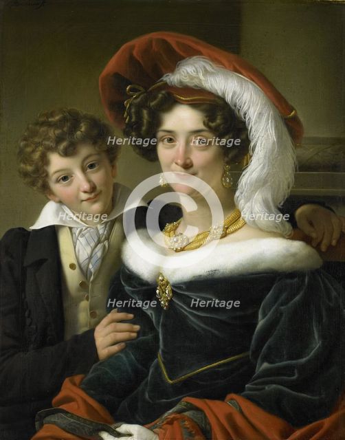 Rudolphina Wilhelmina Elizabeth de Sturler (1798-1873), second Wife of Count Johannes van den Bosch, Creator: Workshop of Cornelis Kruseman.