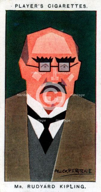 Rudyard Kipling, British writer and poet, 1926.Artist: Alick P F Ritchie