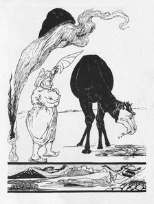 Rudyard Kipling's own illustration for How the Camel Got His Hump c1902, (c1950). Creator: Rudyard Kipling