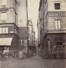 Rue Mondétour, de la rue Rambuteau, 1860s-70s. Creator: Charles Marville