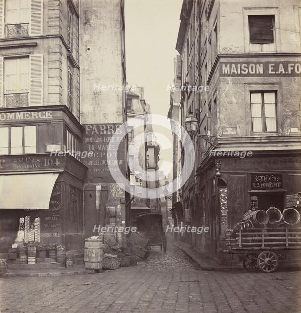 Rue Mondétour, de la rue Rambuteau, 1860s-70s. Creator: Charles Marville.