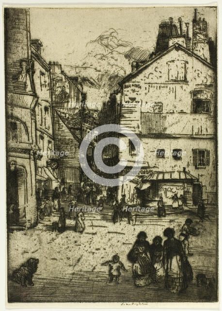 Rue Mouffetard, Paris, 1900. Creator: Donald Shaw MacLaughlan.