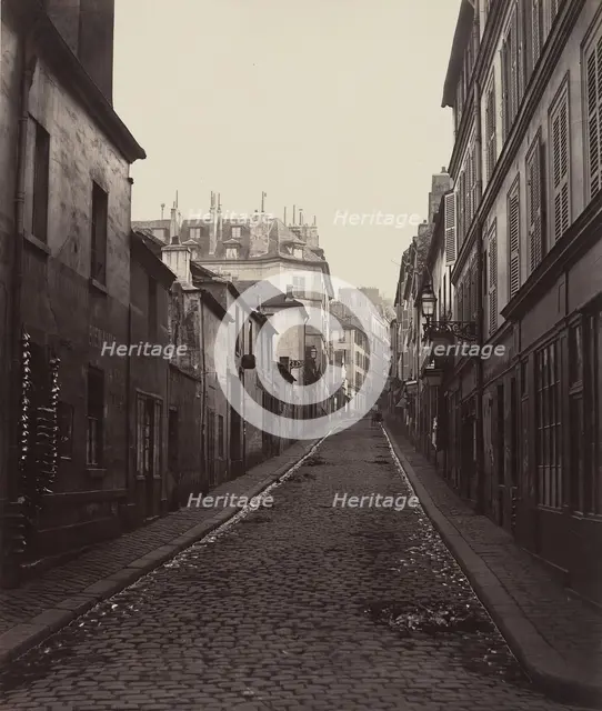 Rue Neuve-Coquenard (from the Rue Lamartine), 1870s. Creator: Charles Marville.